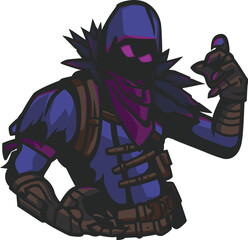 raven. game character in battle ground game
