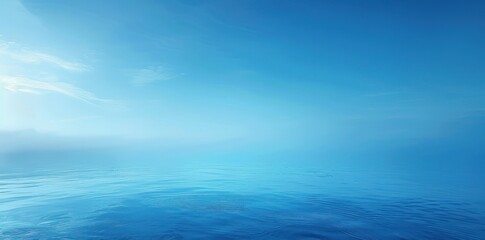 Obraz premium Peaceful Blue Sky and Tranquil Ocean