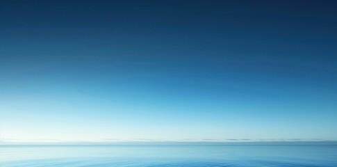 Fototapeta premium Serene Blue Horizon: A Tranquil Seascape