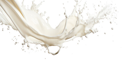 Splash of milk or cream isolated on white background