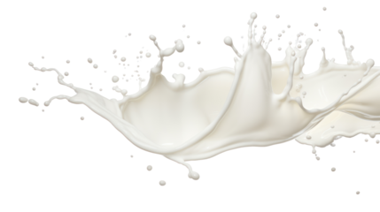 Splash of milk or cream isolated on white background