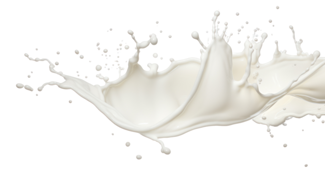 Splash of milk or cream isolated on white background