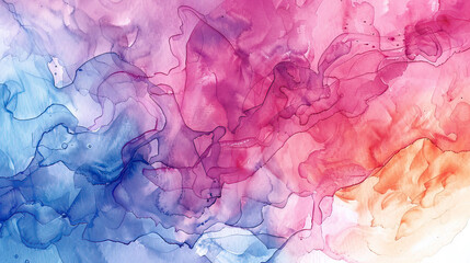 Fototapeta premium Watercolor Ethereal abstract background, AI generative