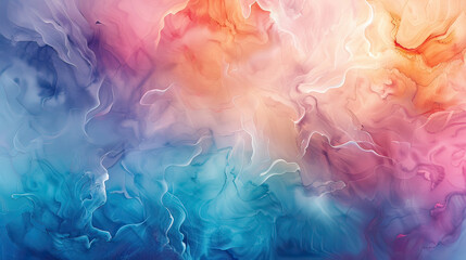 Watercolor Kinetic abstract background, AI generative