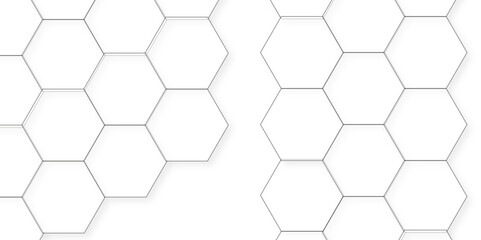 Background with hexagons. Abstract background with lines. white texture background. hexagon abstract background. Surface polygon pattern with glowing hexagon paper texture and futuristic business