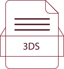 3DS File icon black outline