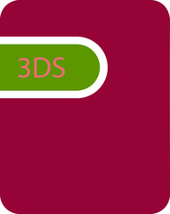 3DS File icon black fill and empty for symbol