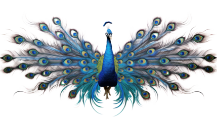 peacock isolated on white background
