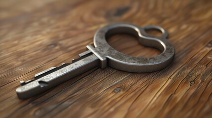 A digital lock and key, perfectly aligned for secure online access