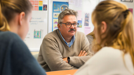 Obraz premium Marketing class discussion