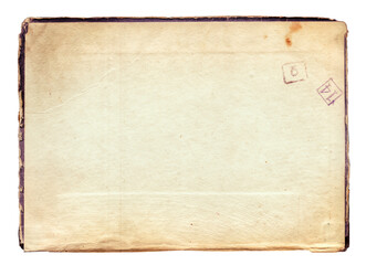Vintage background of old ancient torn paper texture isolated
