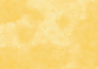 Watercolor yellow textured background design for banner, brochure, cover, textile, poster, invitation. Abstract gold white background realistic vector illustration. Golden smoke grunge canvas element