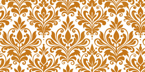 Damask pattern seamless vector illustration white background