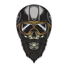A Skull Racer with Helmet and Goggles