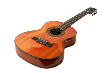 Obraz premium Acoustic Guitar Close-Up, Isolated on White Background