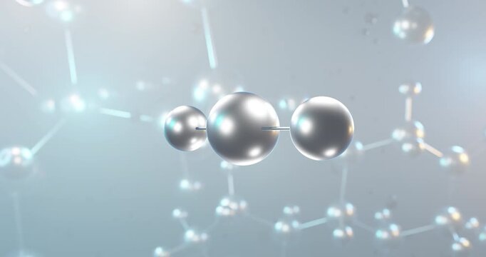 Magnesium chloride rotating 3d molecule, molecular structure of e511, seamless video