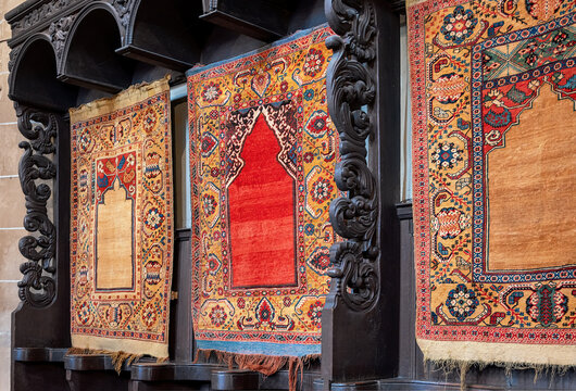 carpets in the  choir stalls of the evangelical "Black Church" in Brasov (Kronstadt), Romania