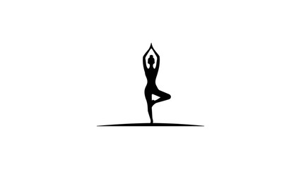 silhouette of a yoga person shape illustration in vector