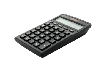 Sleek Digital Calculator Design, Isolated on White Background