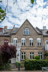 Photographs taken from different angles on the streets of Copenhagen the capital of Denmark churches, panoramic views of the city buildings and statues
