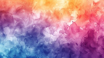 Obraz premium Vibrant Watercolor Background With Orange, Pink, Purple, and Blue Hues