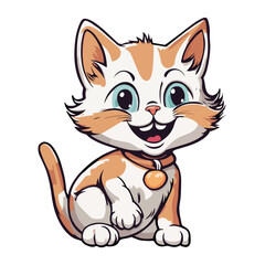Fototapeta premium charming and whimsical illustration of a cute kitten ai generated