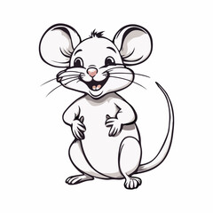 charming and whimsical illustration of a cute mouse ai generated