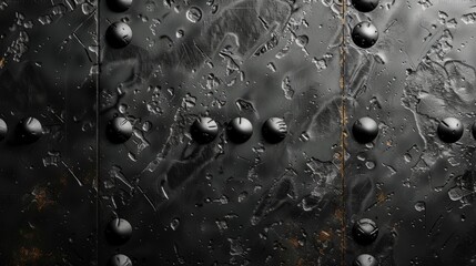 Black Metal Texture With Rivets
