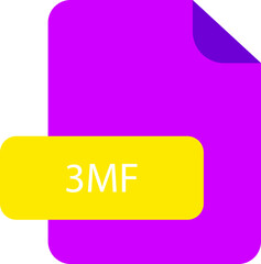 3MF File extension icon with black shadow circular icon