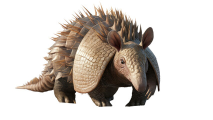 Obraz premium an armadillo pangolin animal isolated on white background.
