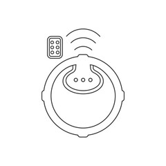 Electronics vacuum cleaner Icon. Vector illustration