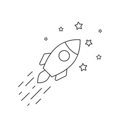 Rocket icon vector, flat design best