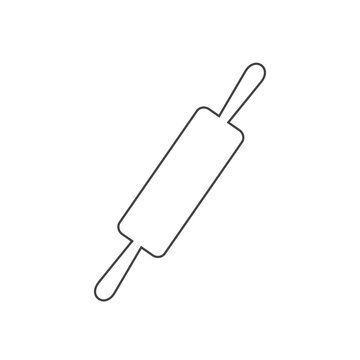 recommend clip art: Rolling pin icon in flat style. Vector