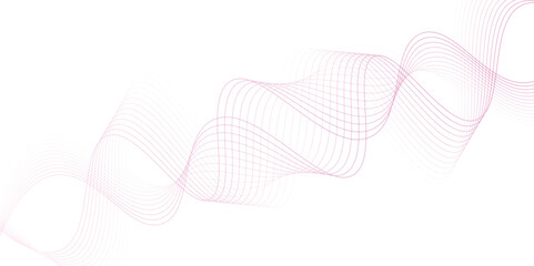 White wave curve lines banner background design. Abstract soft wave lines dynamic flowing light purple isolated background. Vector Illustration of the purple pattern of lines. stripes on white.