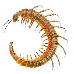 Fototapeta premium Centipede Vintage Revival animal fashion cartoon isolated whitebackground 16:9