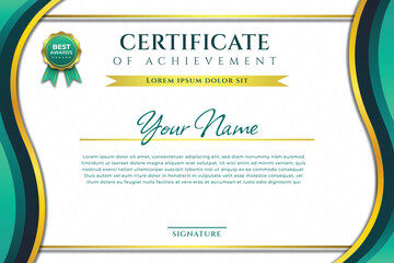 Modern of achievement certificate template