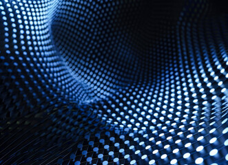 Obraz premium Abstract digital background with blue dot pattern