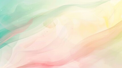 Obraz premium A calming pastel background with a blend of pale green, soft pink, and light yellow