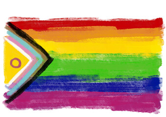 Progress Flag CSD Pride Fahne LGBTQ LGBTQIA+