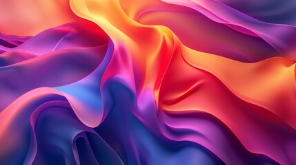 Fototapeta premium Abstract Gradient Waves of Vibrant Color