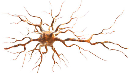 neuron isolated on transparent background. detailed photo