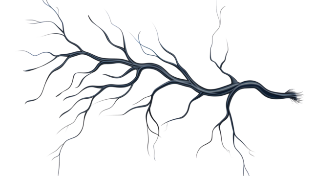neuron on transparent background. vector illustration design element for your project. 