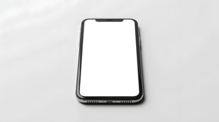Phone. front view with transparent background. transparent screen