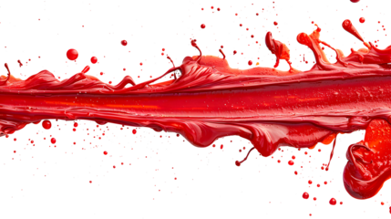 red liquid on a transparent background does not go beyond the picture 