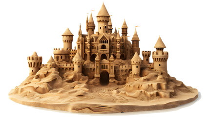 sand castle on a transparent background 
