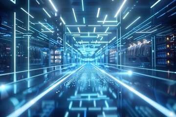 Futuristic Neon Corridor