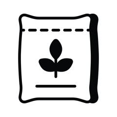 Grab this creatively crafted icon of seeds packet, premium vector