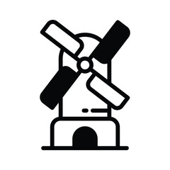 Grab this amazing icon of farm windmill in modern design style