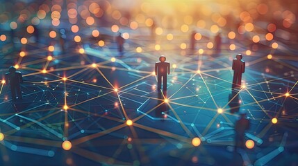 Conceptual image of business connections and networking