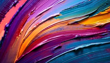 Abstract and creative brush strokes effect on textured canvas. Macro photography of artistic paintings